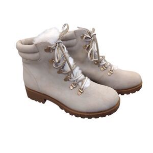 JELLYPOP Tan Boots Size 8M Womens - Hking Winter Casual Dressy Faux Fur NWOT